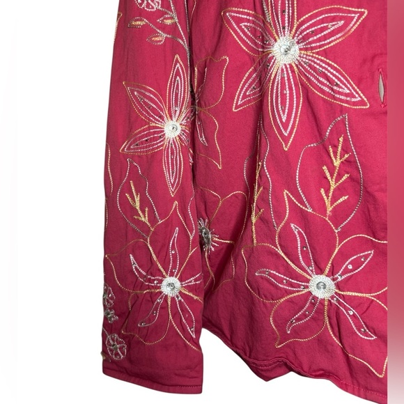 Floral Embroidered Women's Blazer - Picture 6 of 7